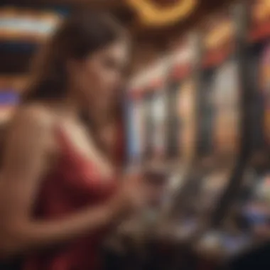 A player engaging with mobile slots, highlighting modern technology's influence on casino gaming