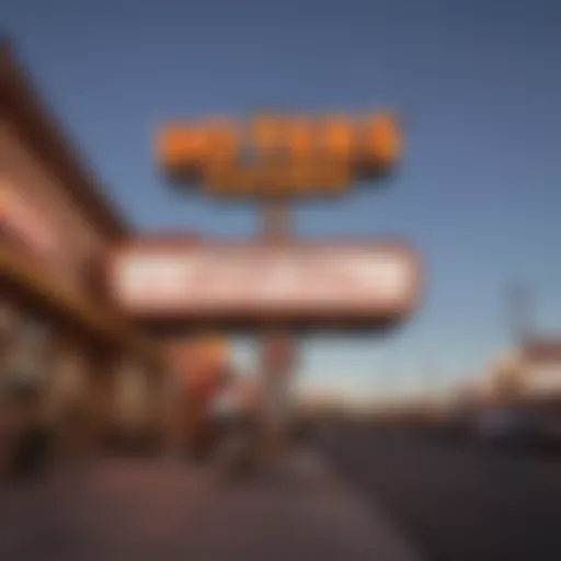 Exterior view of Hooters Casino showcasing its vibrant signage