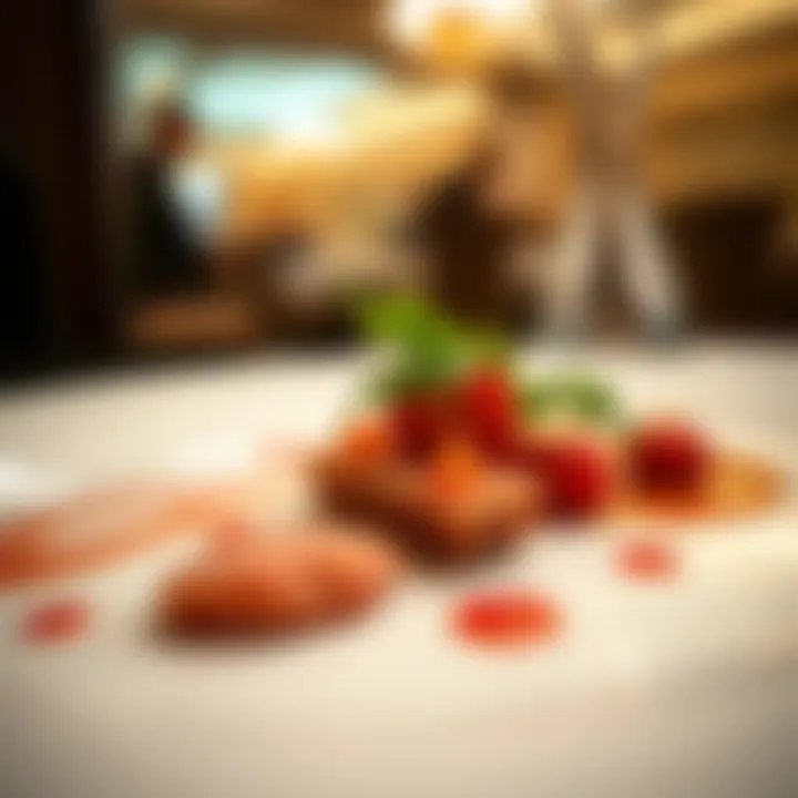 An exquisite dish from Lago, highlighting the restaurant's culinary artistry