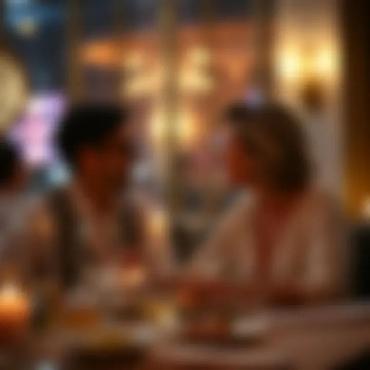 Couple enjoying a candlelit meal