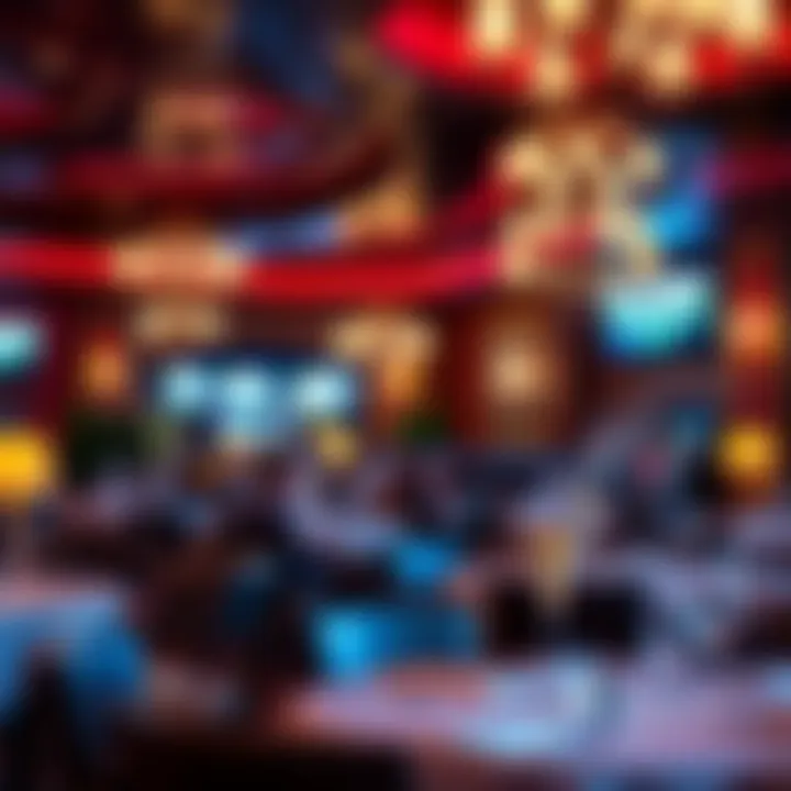 Vibrant restaurant interior with beautiful decor