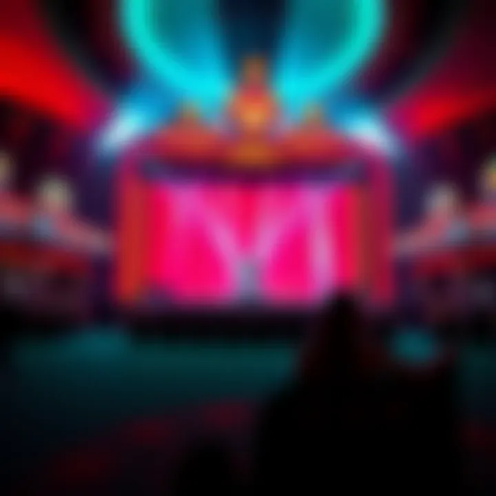 Vibrant stage setup for a Las Vegas show