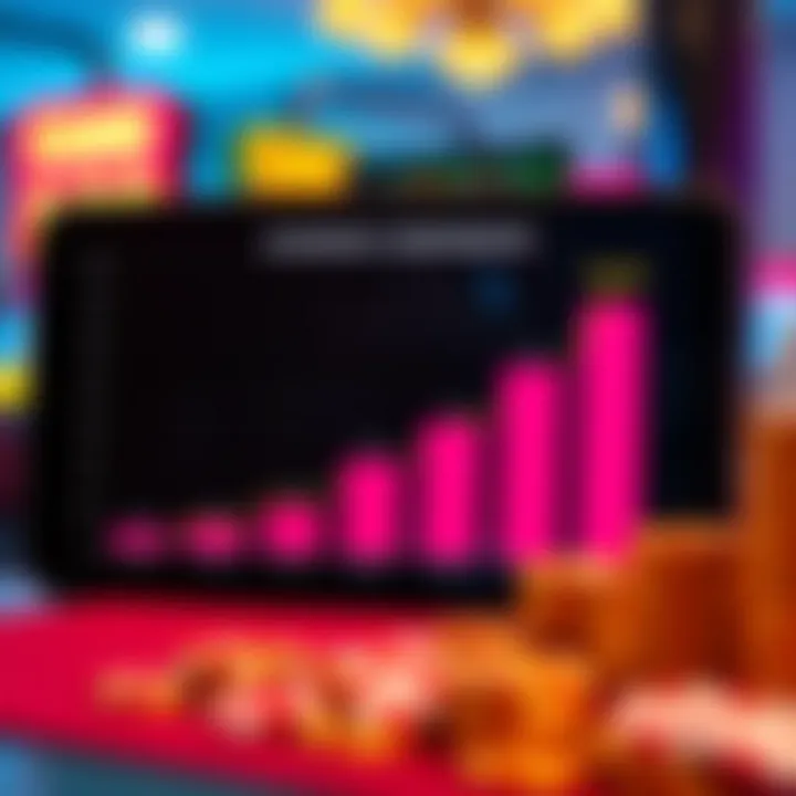 Graph illustrating earnings from different game apps