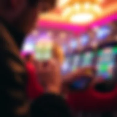 User engaging with a cash-rewarding game on a mobile device