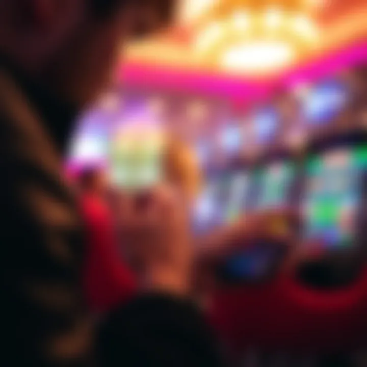 User engaging with a cash-rewarding game on a mobile device