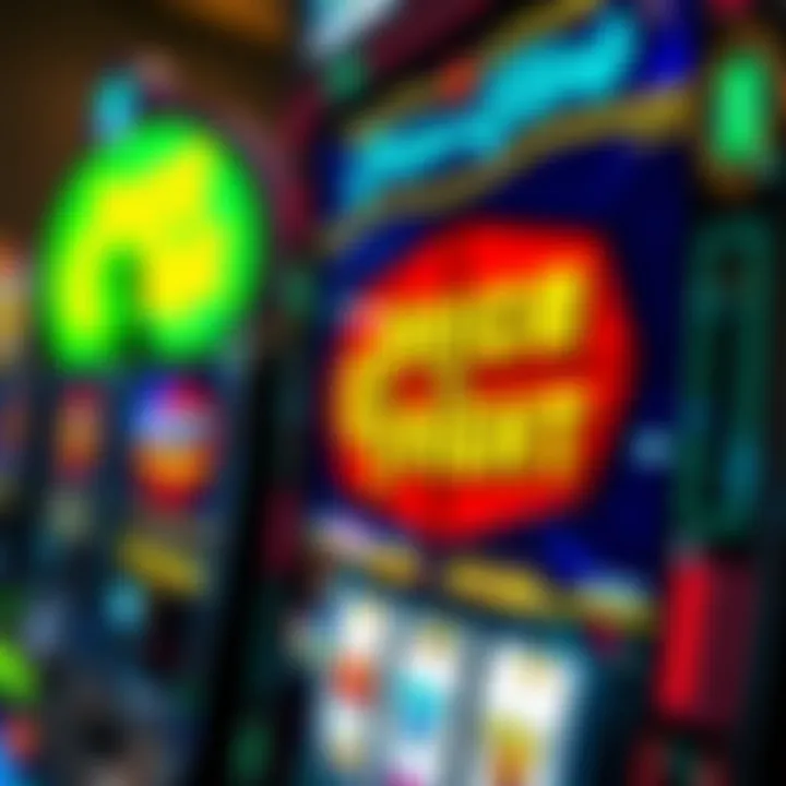 Close-up of Price is Right Slot Machine Graphics Close-up view of a Price is Right slot machine with colorful graphics