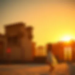 The magnificent Karnak Temple complex bathed in golden sunlight
