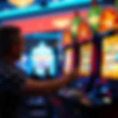 An engaging gameplay scene highlighting player interaction with a slot machine