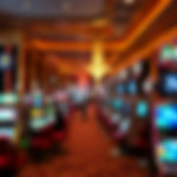 Inside view of a bustling casino floor at MGM with gaming tables