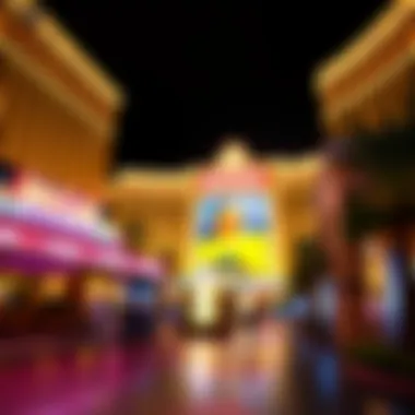 Panoramic view of MGM Grand and its vibrant exterior