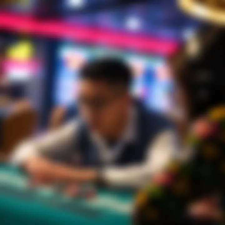 An engaging visual of a player strategizing for low deposit online gambling