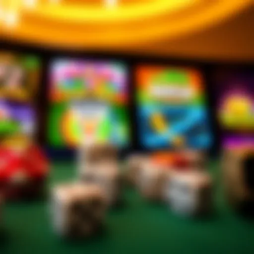 Diverse selection of online dice games interface