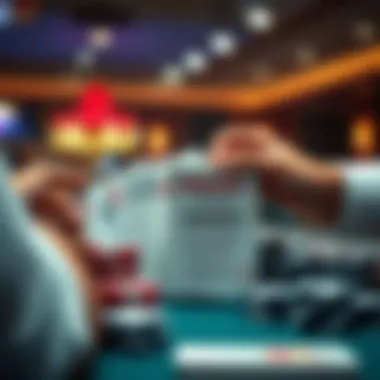 An intricate representation of poker strategies and odds calculations