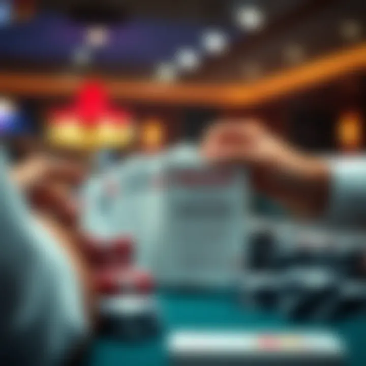 An intricate representation of poker strategies and odds calculations