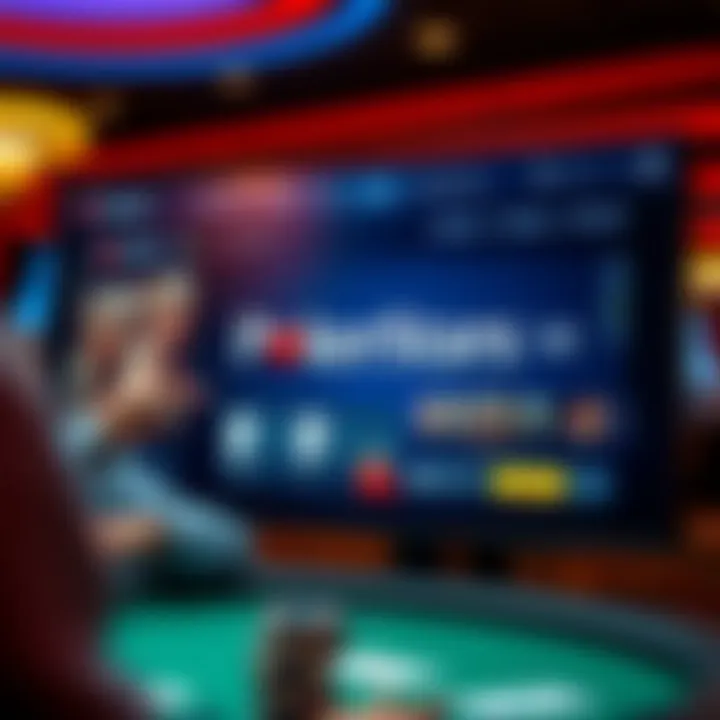 Illustration showcasing the PokerStars MI interface and user navigation