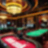 Luxurious Casino Poker Experience A luxurious casino interior showcasing vibrant poker tables