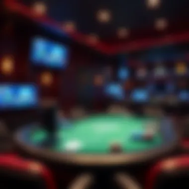 A cozy online poker setup with high-tech devices