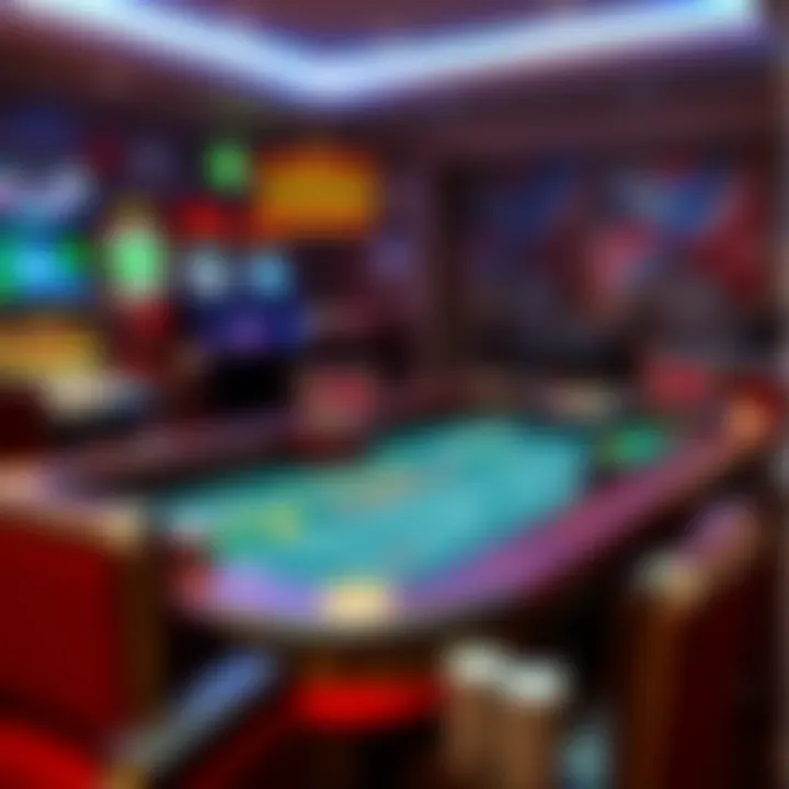 Home gaming setup featuring a craps table surrounded by accessories