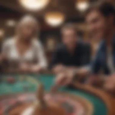 A group of friends enjoying a game of roulette without betting