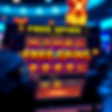 A visually appealing representation of free spins winnings displayed on a casino dashboard.