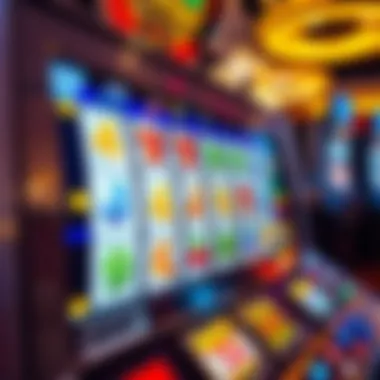 An intricate slot machine showcasing various symbols and pay lines