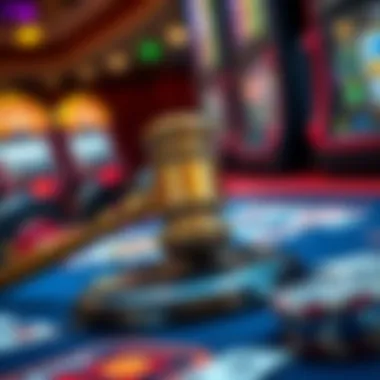 A gavel symbolizing legal implications in gambling and slot regulations