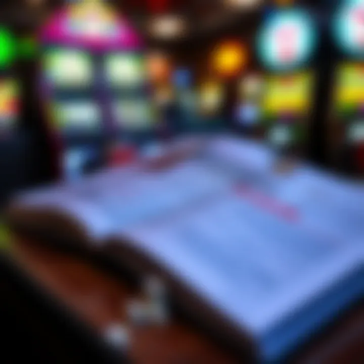 A strategic guidebook open to pages on slot strategies and winning tips