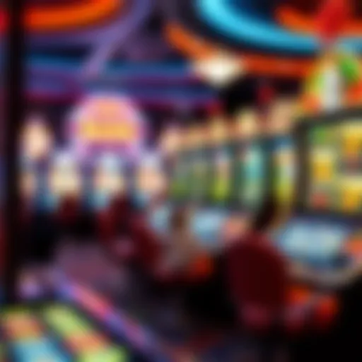 A vibrant online casino interface showcasing various slot games