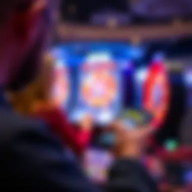 Mobile Engagement in Spin Gaming Player engaged with a spin game on a mobile device