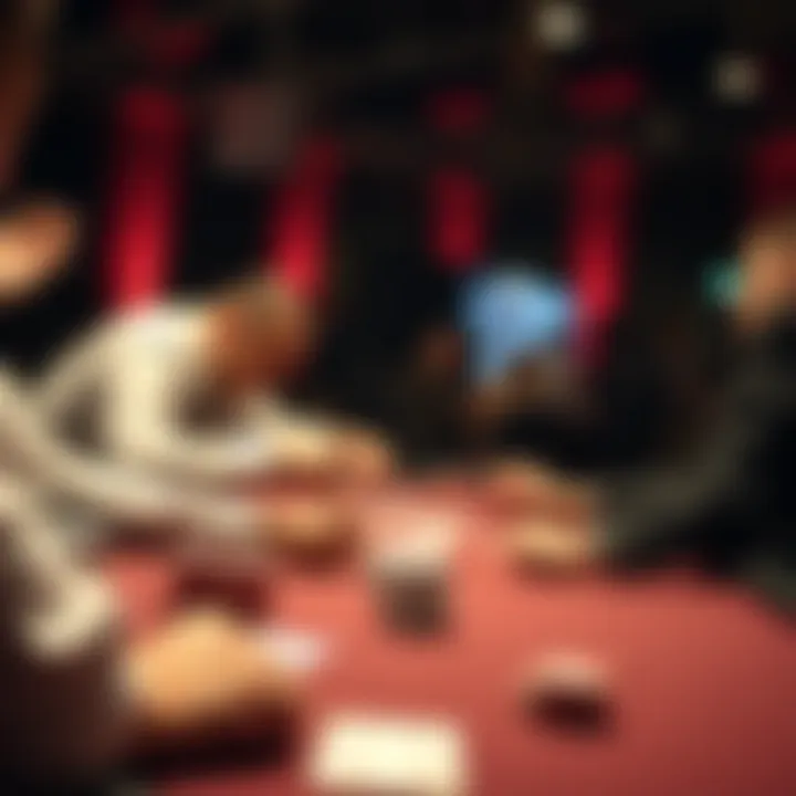 Exciting poker table showdown