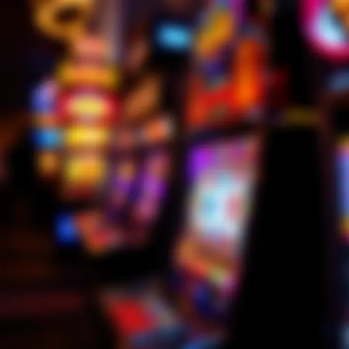 Vibrant slot machine display