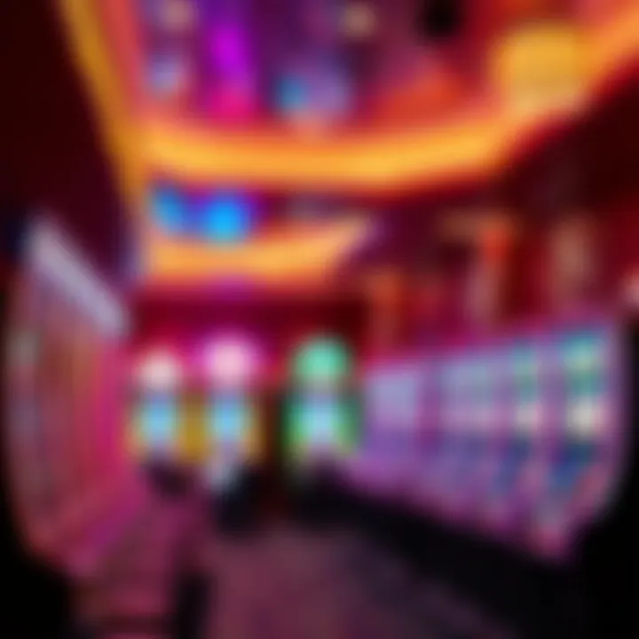 A vibrant casino environment showcasing slot machines