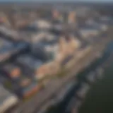 Aerial view of Baltimore Harbor showcasing the casino complex