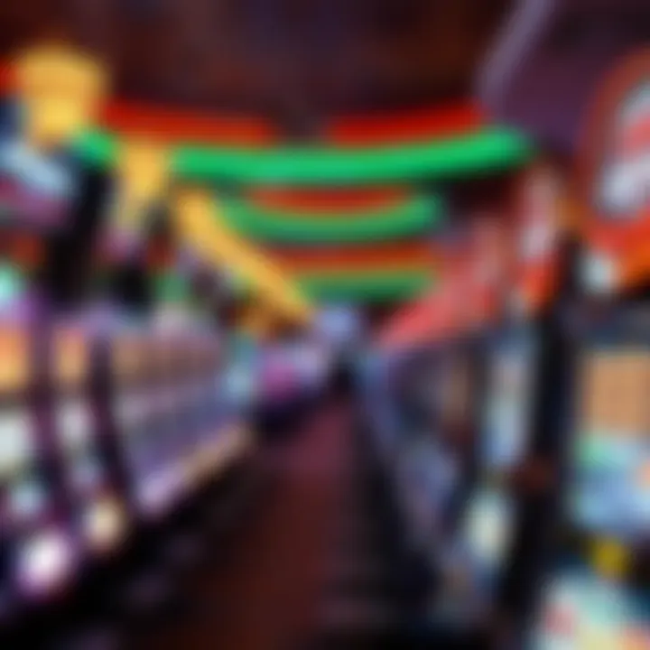 Interior gaming floor showcasing slot machines