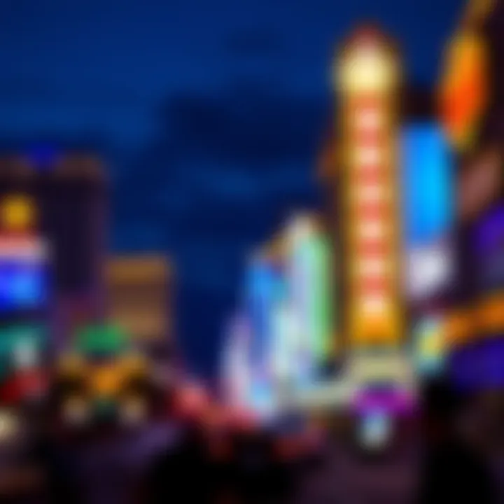 Bustling Las Vegas Strip with neon lights
