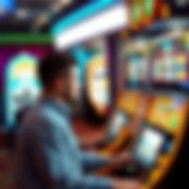 Immersive Gaming Experience A player engaging with a Maryland Live slot machine, highlighting the immersive experience