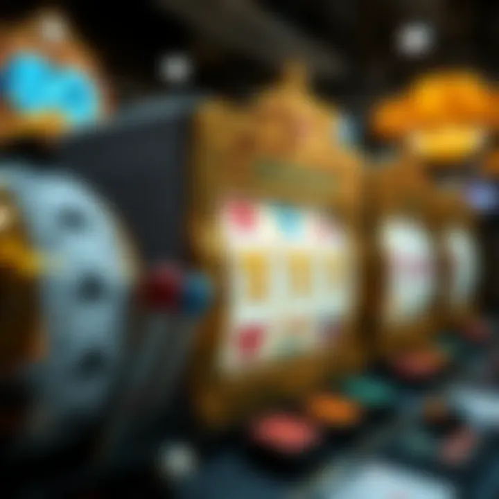 Illustration depicting the mechanics of online slots with intricate designs.