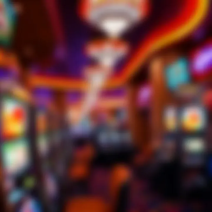 Las Vegas Casino Floor with Goldfish Machines An overview shot of a bustling Las Vegas casino floor featuring Goldfish slot machines