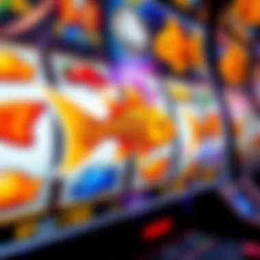 Unique Game Interface of Goldfish Slot Close-up of the game interface showcasing unique symbols and features