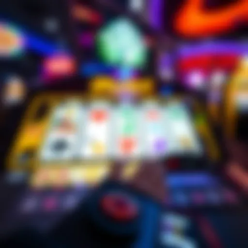 Visual representation of a blackjack slot machine interface