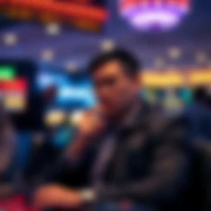 A thoughtful individual contemplating betting options