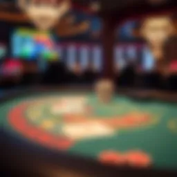 A virtual blackjack table featuring realistic graphics
