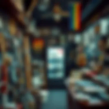 An interior shot displaying an eclectic assortment of items available for trade in a pawn shop