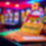 Colorful scratch-off tickets against a vibrant background