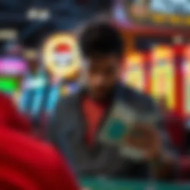 A person reviewing promotional materials for lottery tickets