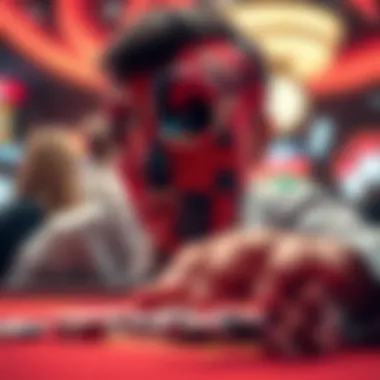 Abstract representation of risk-taking psychology in gambling