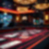 Digital Baccarat Table Experience A digital baccarat table interface with cards displayed