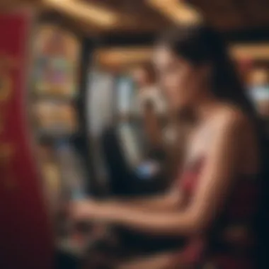 Player engaged with a popular slot machine