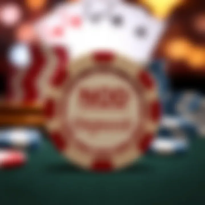 A casino chip representing no deposit bonuses