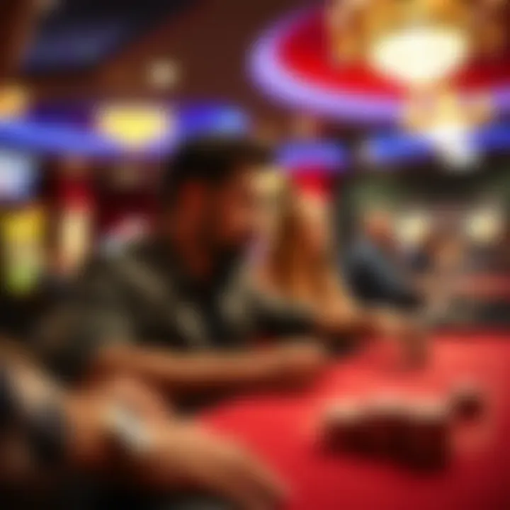 A player at a gaming table enjoying a bonus